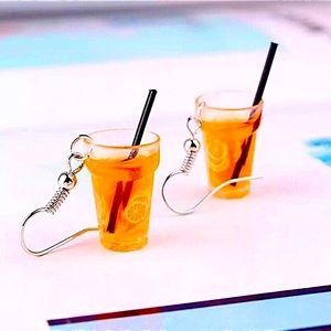 Orange juice earrings 🍊
